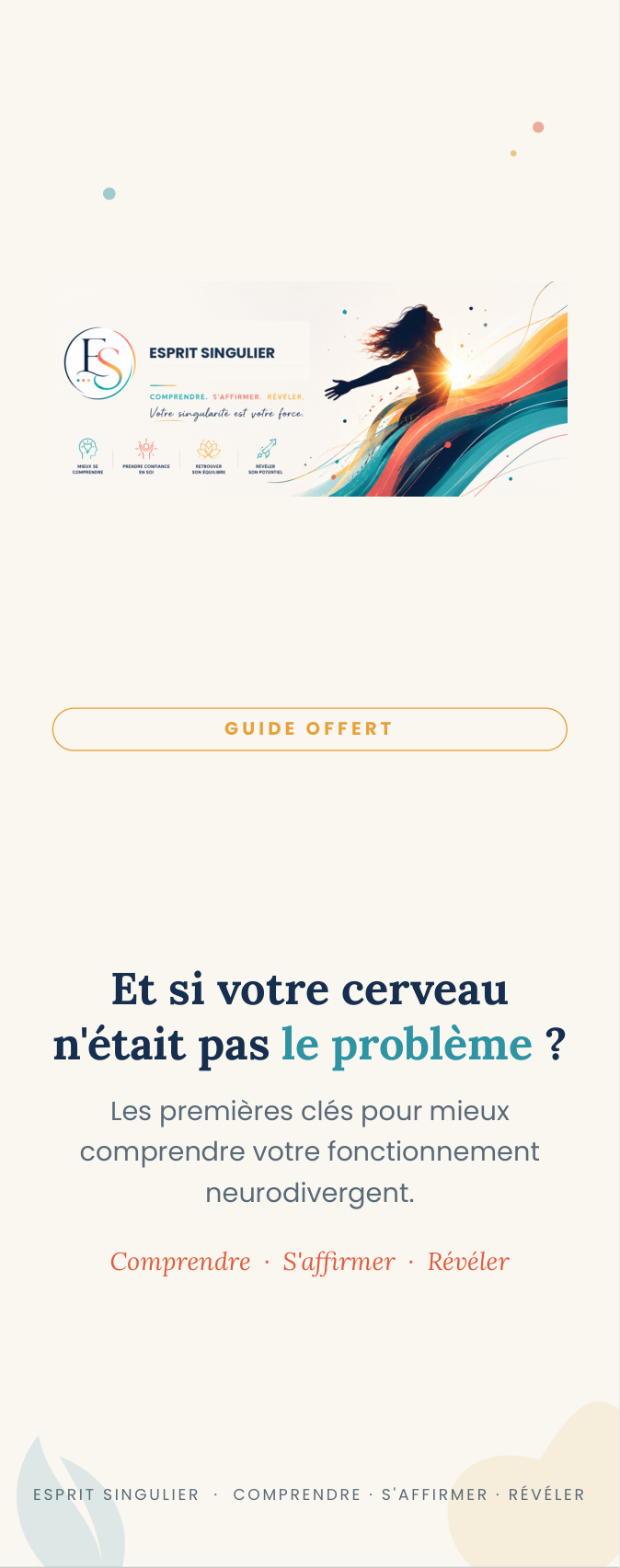 Couverture du mini-guide gratuit « Et si votre cerveau n'était pas le problème ? »